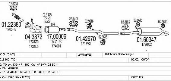 Mts C070127001054 Układ wydechowy C070127001054: Dobra cena w Polsce na 2407.PL - Kup Teraz!