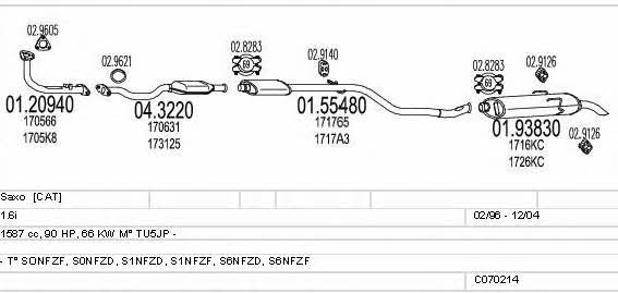  C070214001148 Exhaust system C070214001148: Buy near me in Poland at 2407.PL - Good price!