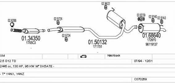  C070269001209 Exhaust system C070269001209: Buy near me in Poland at 2407.PL - Good price!