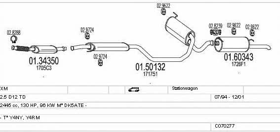 C070277001217 Exhaust system C070277001217: Buy near me in Poland at 2407.PL - Good price!