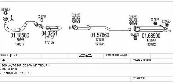  C070280001220 Exhaust system C070280001220: Buy near me in Poland at 2407.PL - Good price!