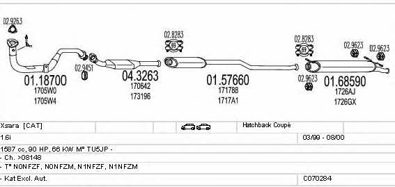  C070284001223 Exhaust system C070284001223: Buy near me in Poland at 2407.PL - Good price!