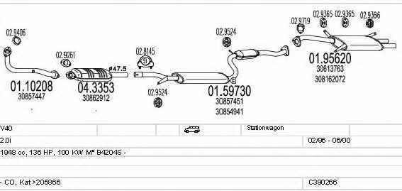  C390266002273 Exhaust system C390266002273: Buy near me in Poland at 2407.PL - Good price!