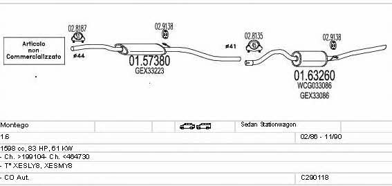 Mts C290118003573 Exhaust system C290118003573: Buy near me in Poland at 2407.PL - Good price!