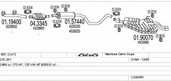 Mts C300055003641 Система выпуска отработаных газов C300055003641: Отличная цена - Купить в Польше на 2407.PL!