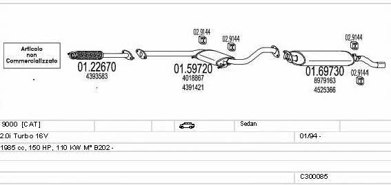 Mts C300085003674 Система випуску відпрацьованих газів C300085003674: Купити у Польщі - Добра ціна на 2407.PL!