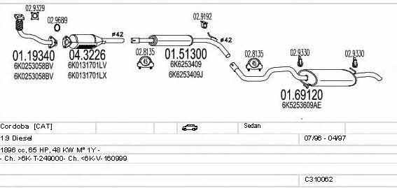  C310062006949 Система выпуска отработаных газов C310062006949: Отличная цена - Купить в Польше на 2407.PL!