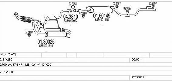 Mts C210602008057 Система выпуска отработаных газов C210602008057: Отличная цена - Купить в Польше на 2407.PL!