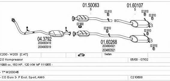 Mts C210608009197 Система выпуска отработаных газов C210608009197: Отличная цена - Купить в Польше на 2407.PL!