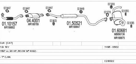  C230022004659 Exhaust system C230022004659: Buy near me in Poland at 2407.PL - Good price!