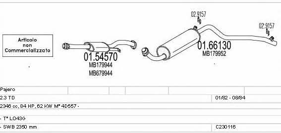 Mts C230116007422 Exhaust system C230116007422: Buy near me in Poland at 2407.PL - Good price!