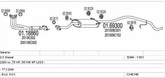 MTS C240146004625 Abgasanlage C240146004625: Kaufen Sie zu einem guten Preis in Polen bei 2407.PL!