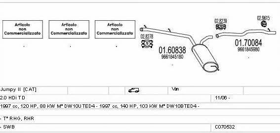 Mts C070532015670 Exhaust system C070532015670: Buy near me in Poland at 2407.PL - Good price!