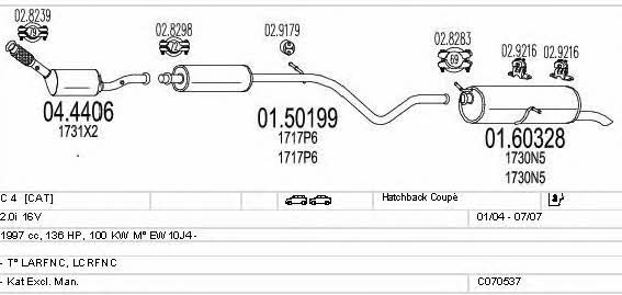  C070537019903 Exhaust system C070537019903: Buy near me in Poland at 2407.PL - Good price!