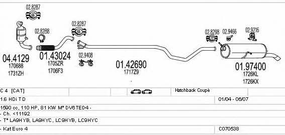 Mts C070538019904 Система випуску відпрацьованих газів C070538019904: Приваблива ціна - Купити у Польщі на 2407.PL!
