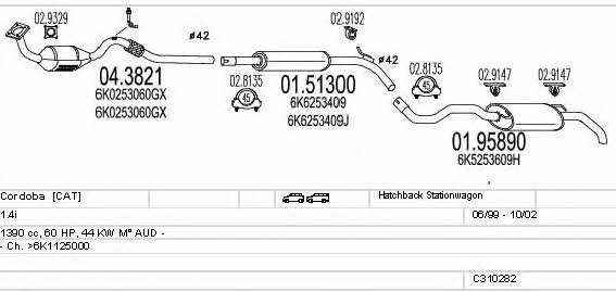  C310282009023 Exhaust system C310282009023: Buy near me in Poland at 2407.PL - Good price!