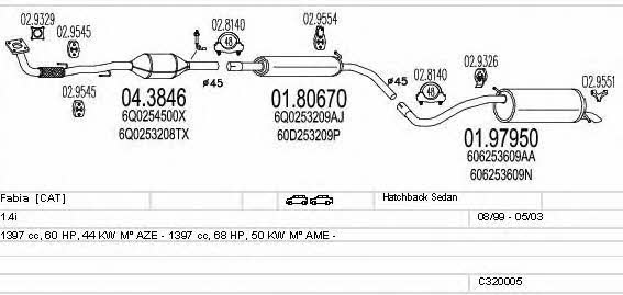  C320005003694 Abgasanlage C320005003694: Kaufen Sie zu einem guten Preis in Polen bei 2407.PL!