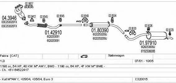  C320015004779 Exhaust system C320015004779: Buy near me in Poland at 2407.PL - Good price!