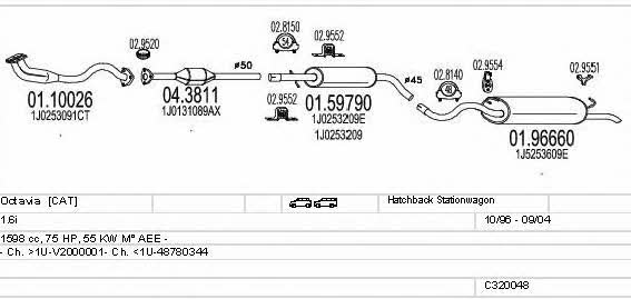 Mts C320048004824 Система выпуска отработаных газов C320048004824: Отличная цена - Купить в Польше на 2407.PL!