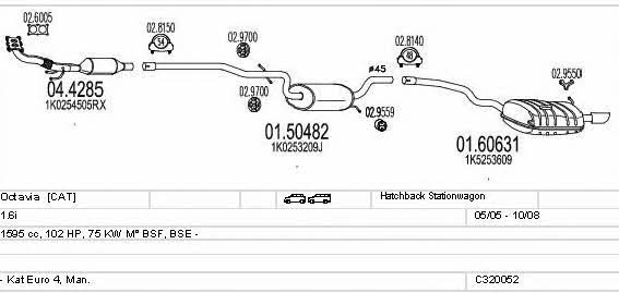 Mts C320052004828 Система випуску відпрацьованих газів C320052004828: Купити у Польщі - Добра ціна на 2407.PL!