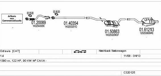 Mts C320125022954 Система выпуска отработаных газов C320125022954: Отличная цена - Купить в Польше на 2407.PL!