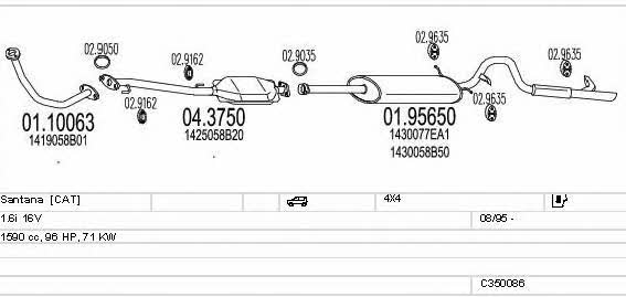  C350086007882 Abgasanlage C350086007882: Kaufen Sie zu einem guten Preis in Polen bei 2407.PL!