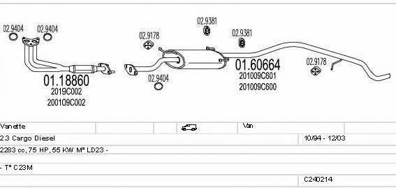  C240214009434 Exhaust system C240214009434: Buy near me in Poland at 2407.PL - Good price!