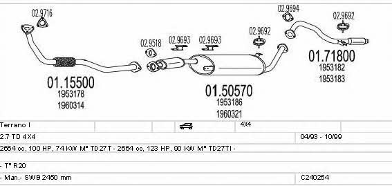  C240254007607 Exhaust system C240254007607: Buy near me in Poland at 2407.PL - Good price!