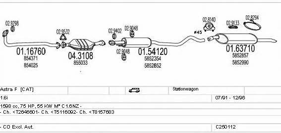  C250112005226 Exhaust system C250112005226: Buy near me in Poland at 2407.PL - Good price!