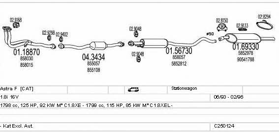  C250124005239 Exhaust system C250124005239: Buy near me in Poland at 2407.PL - Good price!