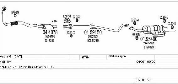  C250182005302 Abgasanlage C250182005302: Kaufen Sie zu einem guten Preis in Polen bei 2407.PL!