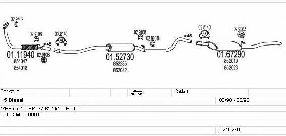 MTS C250276005411 Abgasanlage C250276005411: Kaufen Sie zu einem guten Preis in Polen bei 2407.PL!