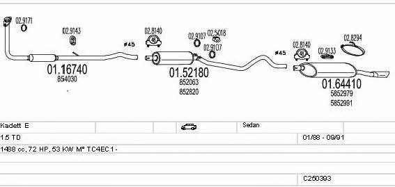  C250393005125 Abgasanlage C250393005125: Kaufen Sie zu einem guten Preis in Polen bei 2407.PL!