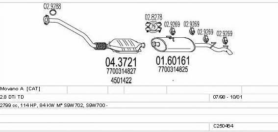  C250464005651 Exhaust system C250464005651: Buy near me in Poland at 2407.PL - Good price!