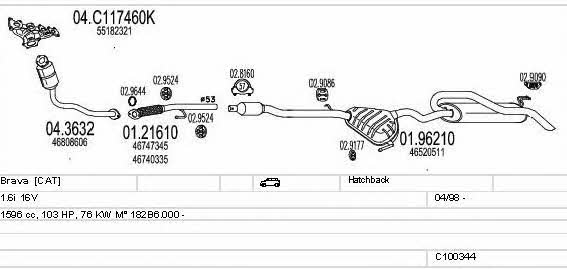  C100344013064 Exhaust system C100344013064: Buy near me in Poland at 2407.PL - Good price!