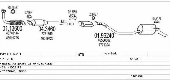 Mts C100469013186 Układ wydechowy C100469013186: Dobra cena w Polsce na 2407.PL - Kup Teraz!