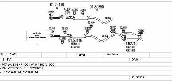 Mts C100509013226 Система выпуска отработаных газов C100509013226: Отличная цена - Купить в Польше на 2407.PL!