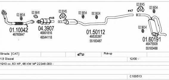  C100513013230 Exhaust system C100513013230: Buy near me in Poland at 2407.PL - Good price!