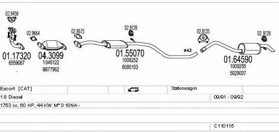  C110115003822 Abgasanlage C110115003822: Kaufen Sie zu einem guten Preis in Polen bei 2407.PL!