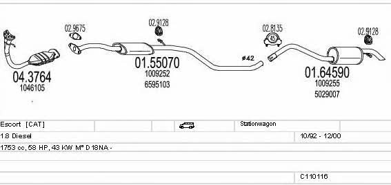  C110116003823 Abgasanlage C110116003823: Kaufen Sie zu einem guten Preis in Polen bei 2407.PL!