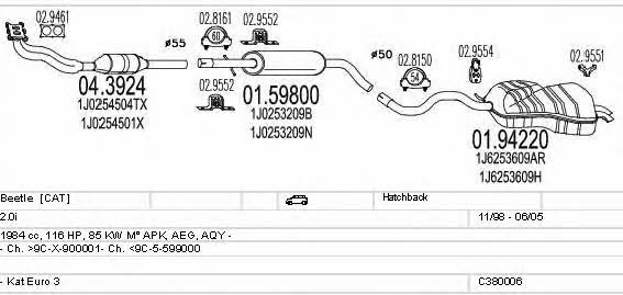  C380006002795 Abgasanlage C380006002795: Kaufen Sie zu einem guten Preis in Polen bei 2407.PL!