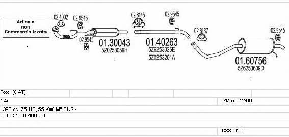 C380059002855 Mts Exhaust system