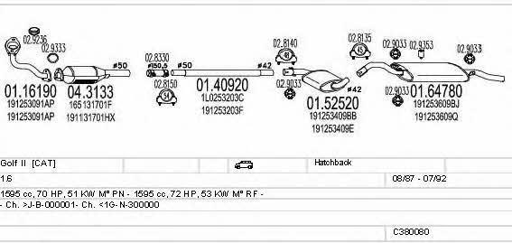  C380080002875 Система випуску відпрацьованих газів C380080002875: Приваблива ціна - Купити у Польщі на 2407.PL!