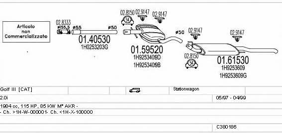 C380186002989 Mts Exhaust system