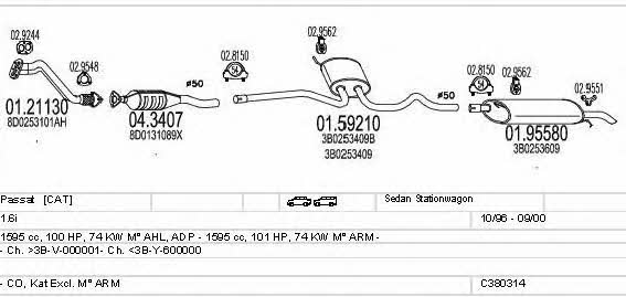  C380314003171 Exhaust system C380314003171: Buy near me in Poland at 2407.PL - Good price!