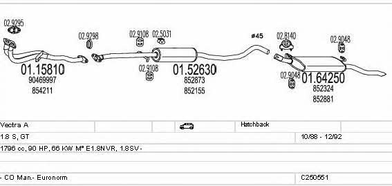  C250551005755 Układ wydechowy C250551005755: Dobra cena w Polsce na 2407.PL - Kup Teraz!