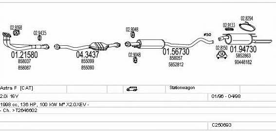 Mts C250693008336 Exhaust system C250693008336: Buy near me at 2407.PL in Poland at an Affordable price!