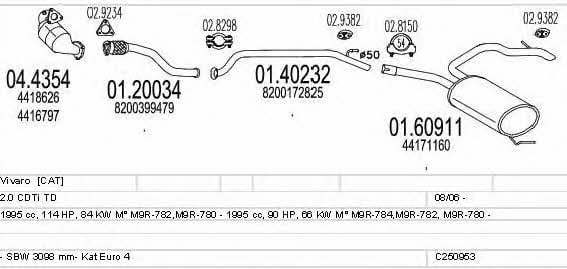  C250953010537 Abgasanlage C250953010537: Kaufen Sie zu einem guten Preis in Polen bei 2407.PL!