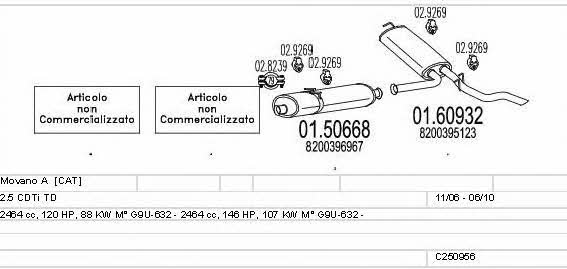Mts C250956010543 Układ wydechowy C250956010543: Dobra cena w Polsce na 2407.PL - Kup Teraz!
