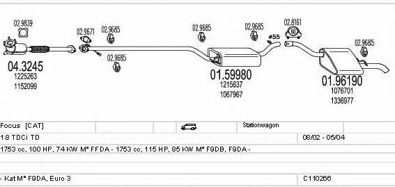  C110266004002 Abgasanlage C110266004002: Kaufen Sie zu einem guten Preis in Polen bei 2407.PL!